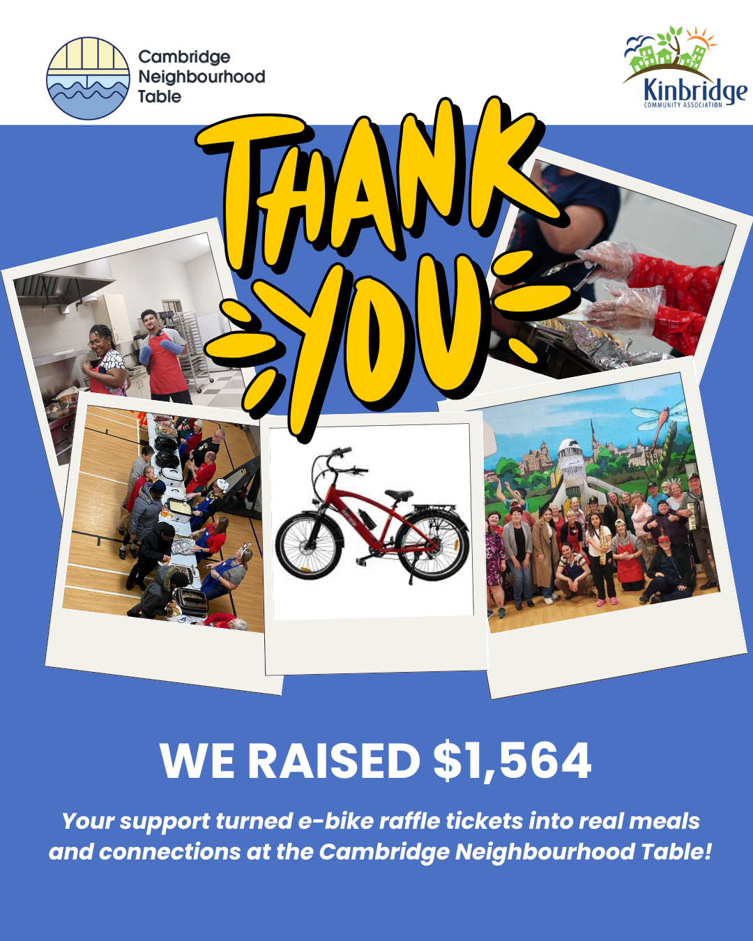 Electric Bike Raffle Raises $1,564 for Cambridge Neighbourhood Table