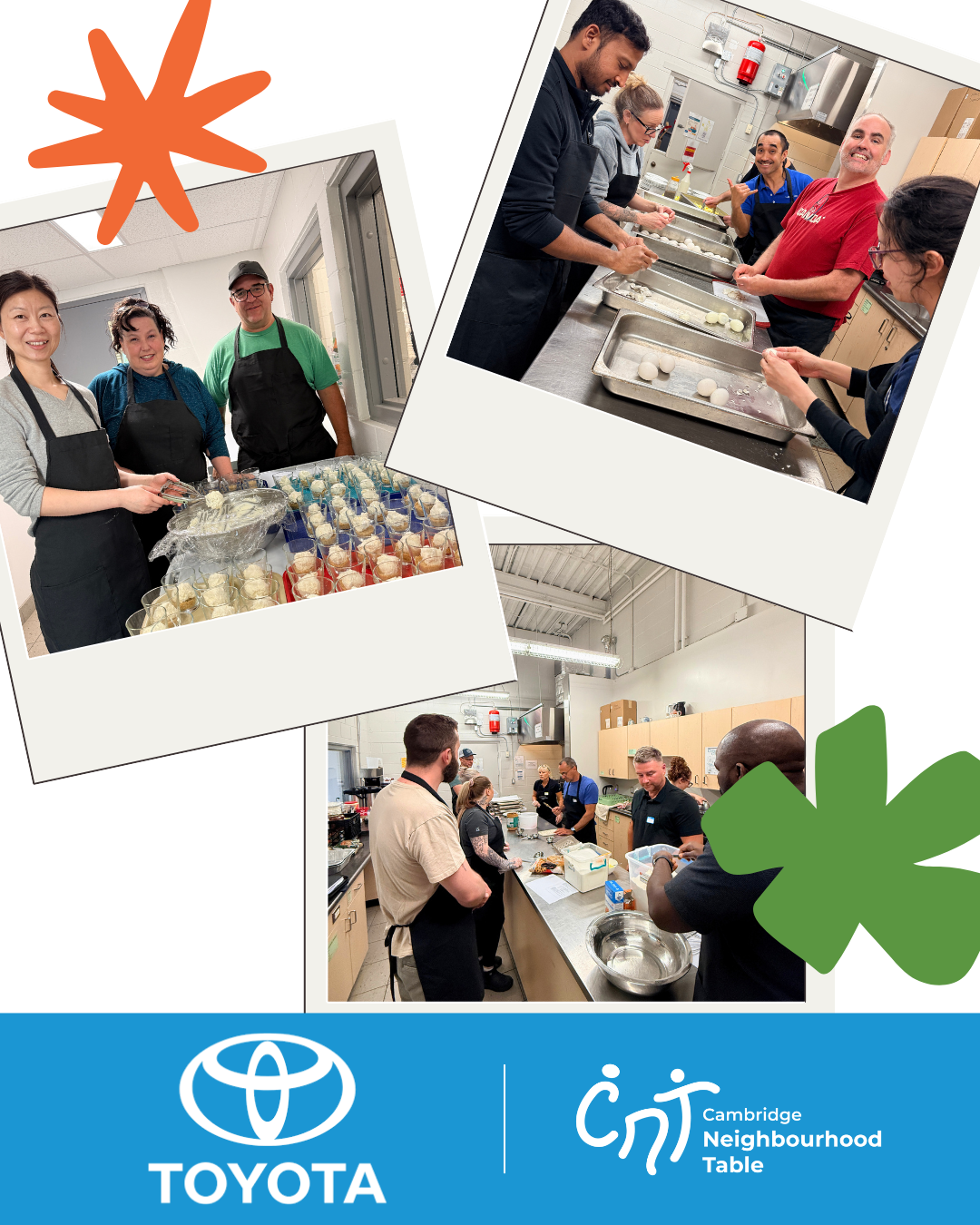 Cambridge Neighbourhood Table Volunteers - Thank you, Toyota! - Kinbridge Community Association