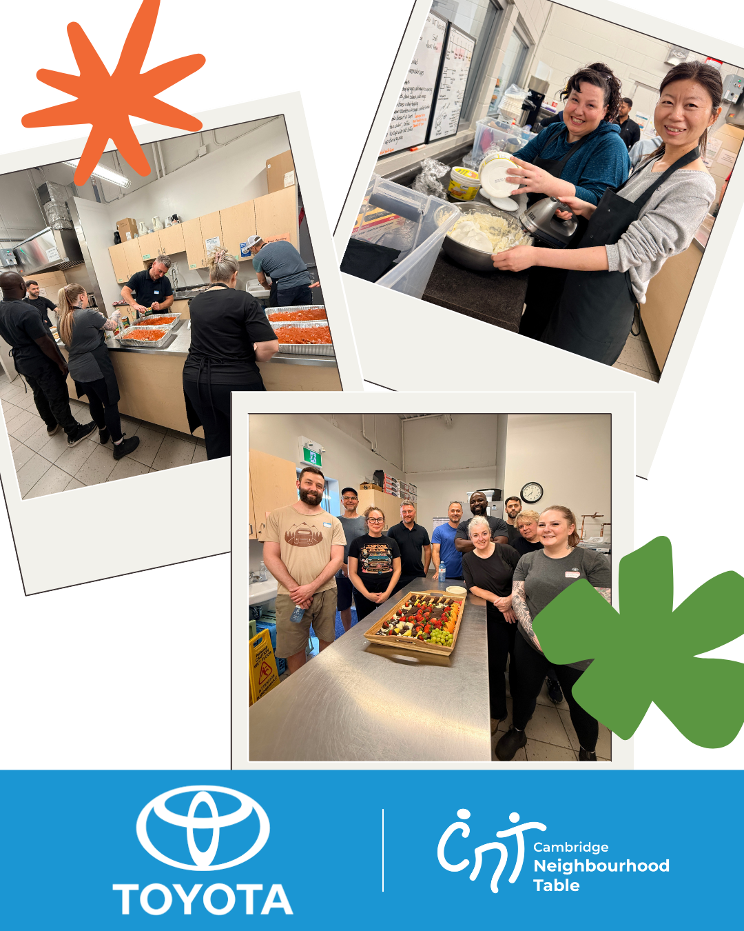 Cambridge Neighbourhood Table Volunteers - Thank you, Toyota! - Kinbridge Community Association